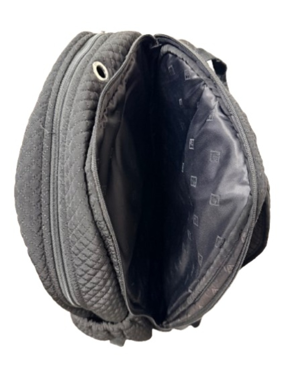 Vera Bradley Black Quilted Backpack Travel School Laptop Bag Read Description - Picture 7 of 11